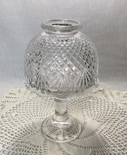 Vintage Partylite Clearview Glass Pedestal Tealight Fairy Lamp 6 3/4