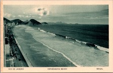 1939 NY World's Fair Copacabana Beach Rio de Janeiro Brazil Postcard picture