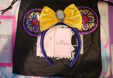 EXCLUSIVE Loungefly Disney Beauty and the Beast Belle Stained Glass Ears NWT picture