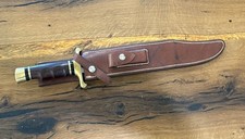 Vintage Ralph Bone Custom Bowie Knife W/ Johnson’s Sheath Rare picture