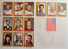 1989 BSA Jamboree Astronaut Card Set 12/12 (Armstrong UNMARKED) +1991 Score Flag picture
