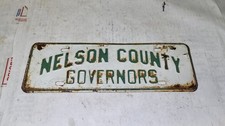 Vintage 1960's Virginia Nelson County Governors High School License Plate Used picture