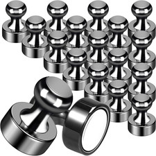 20Pack Strong Magnets for Refrigerator Neodymium Fridge 20Pack, Black picture