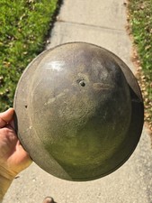 Original WW1 US Army M1917 Doughboy Helmet Stamped ZA57 No Liner WWI picture