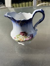 Antique Vintage Blue Pitcher By The H.R.Willie China Company With #20 Stamp picture