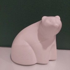 Mid Century 1960s Polar Bear Statue Modernist White Ceramic GsdComet Logo MCM picture