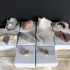 10pcs  Fluorite Topaz Rutile Calcite Garnet Bulk Crystal Mineral Specimen ST23 picture