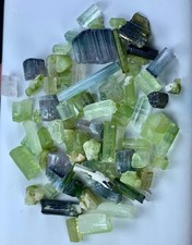 89 CT Terminated Natural Mix Coulors Tourmaline Crystals lot From Afghanistan picture