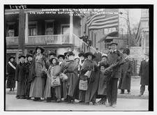 Photo:Suffrage Hike to Albany Women Marchers with American Flag 1914 picture