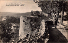 Vintage Postcard Chateau Thierry France Old Castle Promenade Path picture