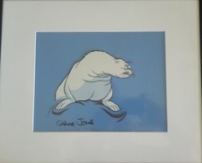 Chuck Jones The White Seal Animation Production Cel Signed Matted Framed c1975 picture