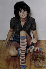 Linda Ronstadt Vintage Floor Pose Striped Socks Poster Photo 16x24 picture