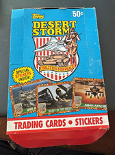 1991 Topps Desert Storm Trading Cards 12 Sealed Packs + Original Display Box picture