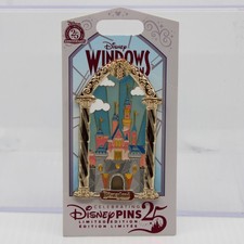 C2 Disney Parks LE 1250 Pin Windows of Attraction Disneyland Castle picture