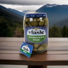 Vlasic Dill Pickle Chips Jar Big Crunch Licensed Holiday Ornament Ruz NWT 2024 picture