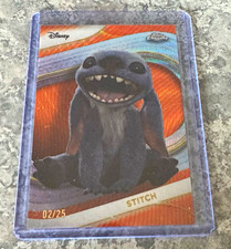 Topps 2025 Topps Chrome Disney Stitch #200 orange wave refractor 02/25 picture