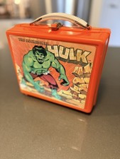 1978 Incredible Hulk Aladdin Orange Lunch Box Canada Vintage picture