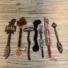 7 TIKI Bar Swizzle Stick Huli  Strong Water Inferno Lucky Broken Compass Don picture