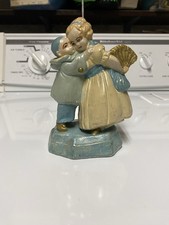 Vintage Bavarian Chalkware Figurine – Mid Century Signed Hand Painted picture