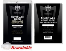 300 PREMIUM Silver Comic THICK Bags / Boards Max Archival Comic Book Storage NEW picture