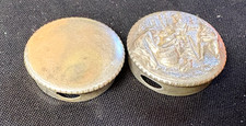 Vintage S&F Silver Tone Pill Trinket Box Made in Germany 90% silverplate picture