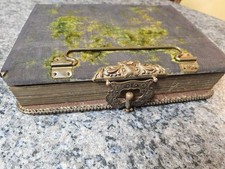 Antique Victorian Cabinet Card Photo Album With Clasp w/ 60+ Photos Vintage  picture