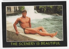 Sexy Guy Relaxing Gay Interest Scenery Beautiful #FPP016 1980s 4x6 Postcard NM picture