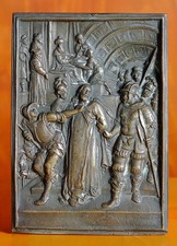 Captivating Antique Russian Bronze Icon Relief - 