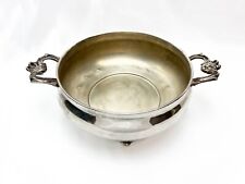 Vintage Silverplate Footed Round Handled Platter Tray -  picture