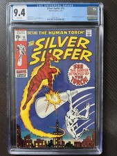 Silver Surfer #15 (Marvel 1970) CGC 9.4 White Pages Battle with The Torch picture
