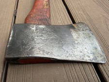 Vintage Unmarked Boys Axe 27” Single Bit Red Wood Handle 3 lb picture