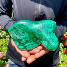 1.4LB Natural Chrysocolla/Malachite transparent cluster rough mineral sample picture