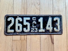 1923 California License Plate picture