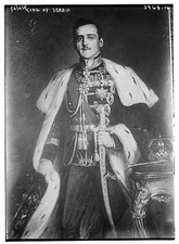 Photo:King of Serbia Portrait in Military Uniform with Crown and Sword picture