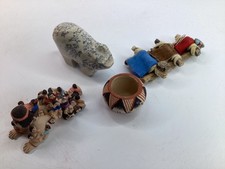 Vintage Jemez Miniature Native American Storyteller,fetish+Pottery  (A2 picture