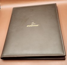 Vintage Boeing Leather Presentation Binder w/ Brief History of Boeing Company picture
