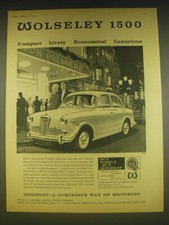 1963 Wolseley 1500 Car Ad - Compact lively economical luxurious picture