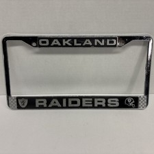 Vintage Oakland Raiders Booster License Plate Frame California picture