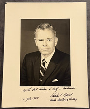 Charles F. Baird Autographed US Navy Photo Under Secretary 1968 Inscribed picture