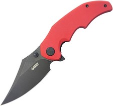 Kubey Ceto Linerlock Red G10 Folding 14C28N Clip Point Pocket Knife 181E picture