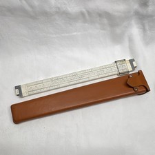 VTG Keuffel & Esser (K&E) Polyphase Duplex Slide Rule Org Leather Case 1951 USA picture