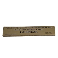 Thomas Kinkade Twilight Cottage Cobblestone Mill Reversible Wall Scroll Calendar picture