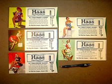 VINTAGE 1940's 50'S HASS FROSTPROOF CLOSETS PINUP GIRL GIRLY INK ADV. BLOTTERS picture