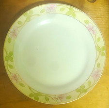Noritake Hand Painted Nippon Porcelain Floral Collector Plate Round White Pink picture