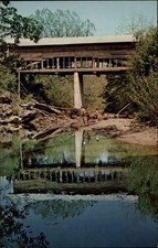 Sevier Co Tennessee Pigeon covered bridge Little Pigeon River 1969 postcard picture