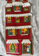 Vintage Bucilla “Jeweled” Felt&Sequin “Holiday House” Christmas Card Holder. picture