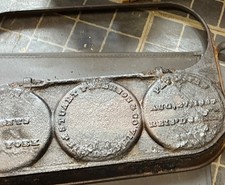 Antique 1880’s Cast Iron Flip Flip Pancake Griddle Stuart Peterson Philadelphia picture