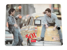 1984 Levi's 501 Blues Vintage Advertising Store Display Sign Denim Jeans picture