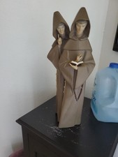 LLADRO #5155 Monks At Prayer w Rosary - Gres Statue Retired - Vintage With Box picture