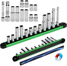 12-piece 1/4 3/8 drive socket set 10mm CR-V steel with extensions picture